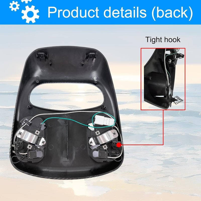XCZBX Upgrade Overhead Console Assembly Fit for 2002-2010 Dodge Ram 1500 2500 3500 4500 5500,Replace 1DK78BD1AA - Black Carbon Fibre Cab Interior Ceiling Dome Map Reading Light Lamp Map Lights - Image 5